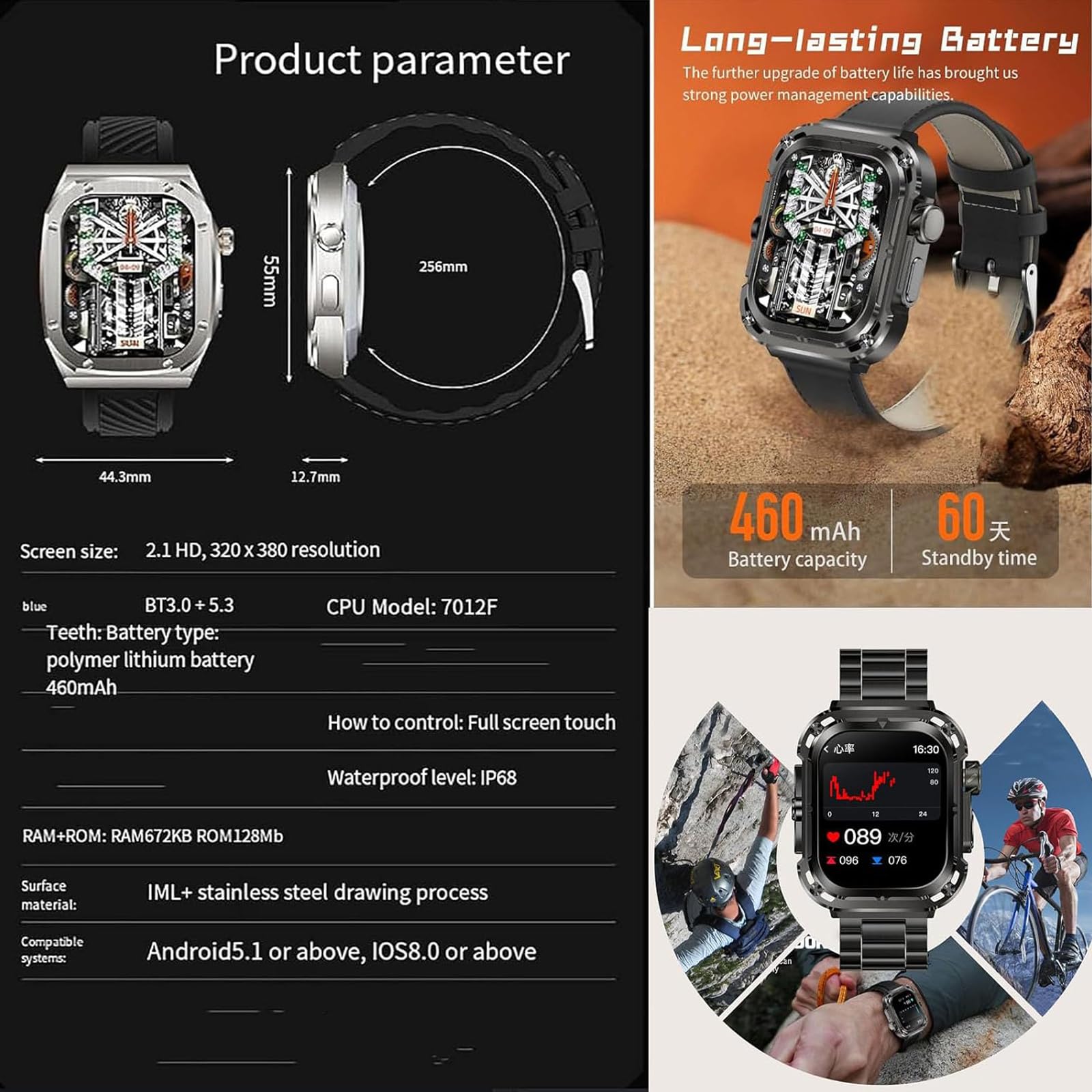 Z85 Max Smartwatch, Smart Watches for Men Z85 Max, 100+sport Modes